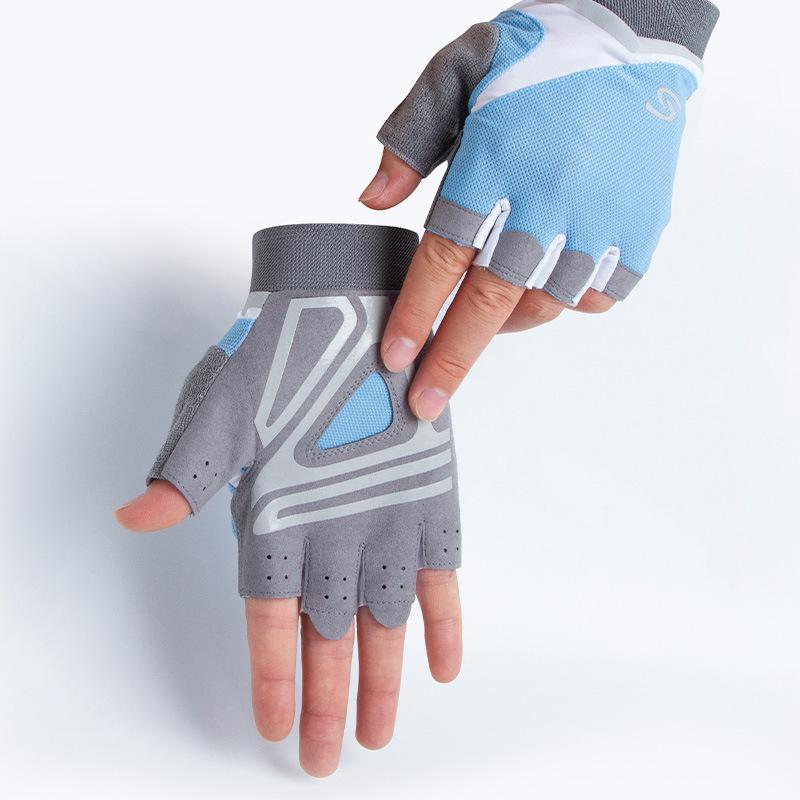 Fitness Gloves for Women with Half Finger Anti-cocoon Cycling Exercise Yoga Breathable Non Slip Wear Resistant Sun Protection Couple Sports Bicycle