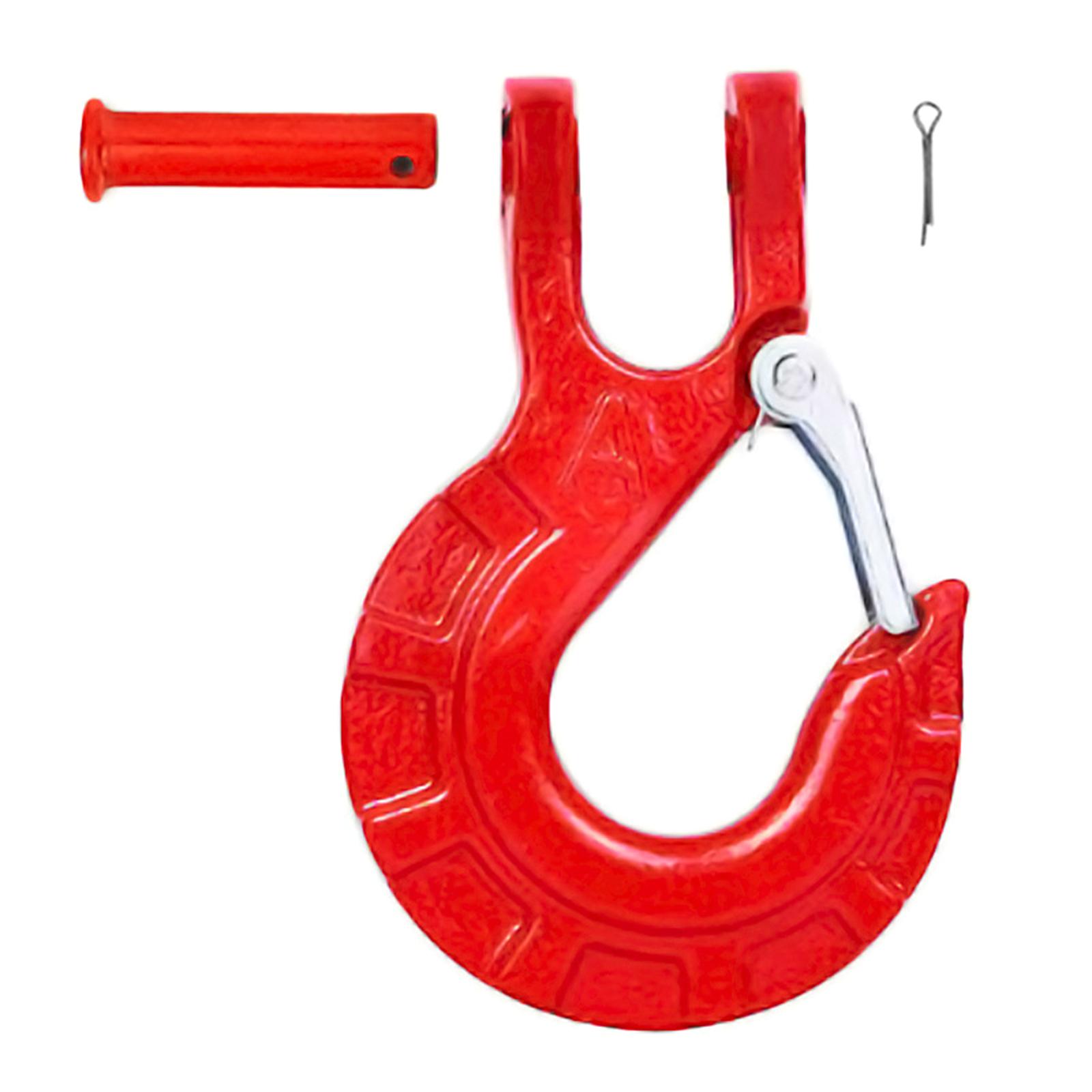 

Ковзаючий гак Clevis із засувками, 3/8 дюймів, клас 70, легована сталь, 6613 фунтів, завантаження для буксирування причепа 3