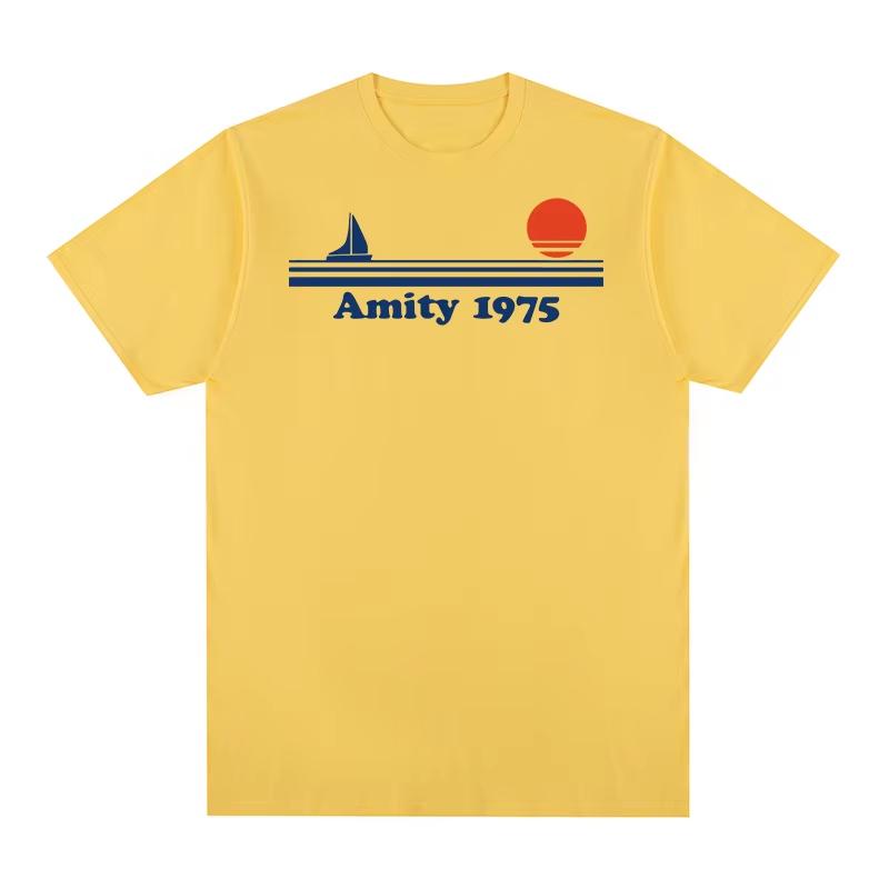 Jaws T-shirt Amity 1975 Retro Print Creativity Clothing Fashion Cotton Men Women T Shirt New TEE TSHIRT Y2K Gothic Cotton Oversized T-shirts