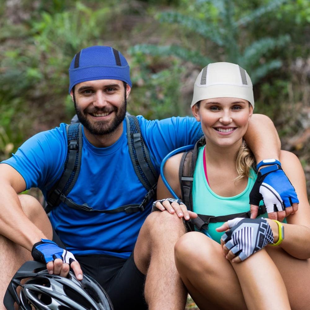 Skull Cap Helmet Lining Breathable M Esh Sweat Wicking Cycling Sports Running Hat Comfortable Outdoor Hiking Cap Quick Dry Cap