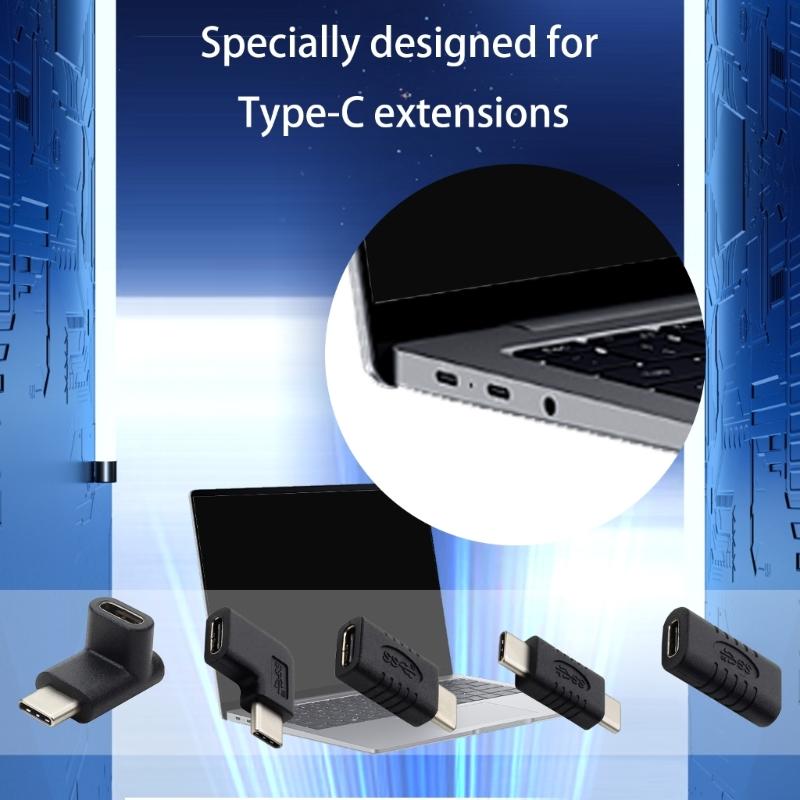 USB C Adapter Type C Coupler Supports 60W Fast Charging and Efficient Data Transfer Male to Female/Male