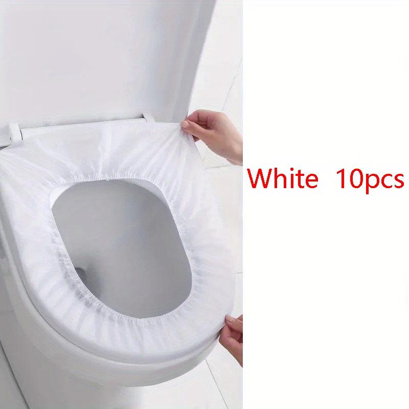 10Pcs/20Pcs Disposable Toilet Seat Covers, Individually Packaged, Bathroom Accessories, Travel Toilet Seat Covers, Portable Business Toilet Pads 10Pcs White