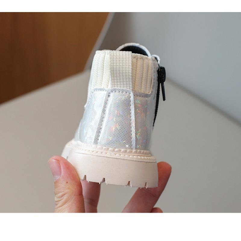 New Autumn Children's Shoes - Kids' Martin Boots, Mid/Little Children's Short Boots, Waterproof, Fashionable Patent Leather Boots for Boys and Girls