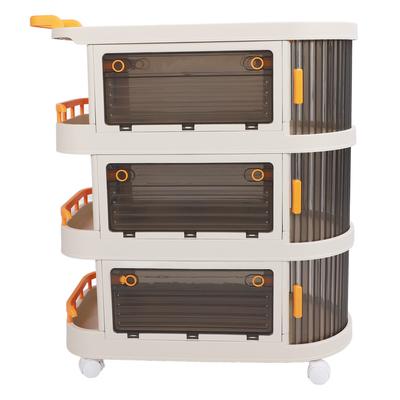 Rolling Utility Cart Multi Tier Large Capacity Easy To Install Multifunction Rolling Storage