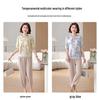 Stylish 2026 Summer Set for Women: Short-Sleeved Top and Pants Two-Piece for Middle-Aged and Elderly Moms