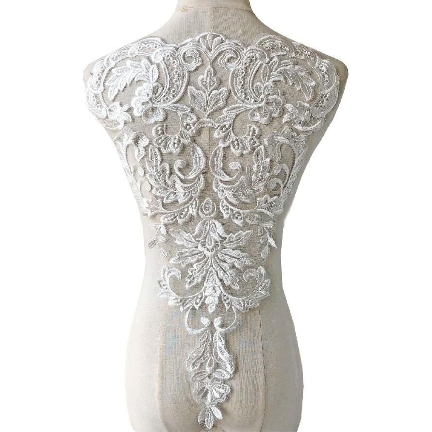 Venice Lace Applique Embroidery Flower Lace Patch Sewing Addition for Ballgown Wedding Dress Gown
