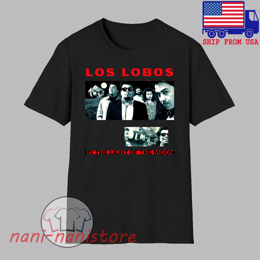 Los Lobos By The Light Of The Moon Men#039;s Black Size S5XL Unisex T-Shirt XXL