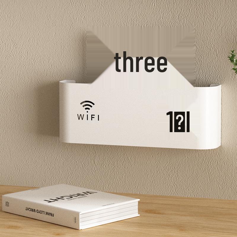 WiFi Router Storage Shelf: No-Drill Cable Concealer & Decorative Set-Top Box Holder
