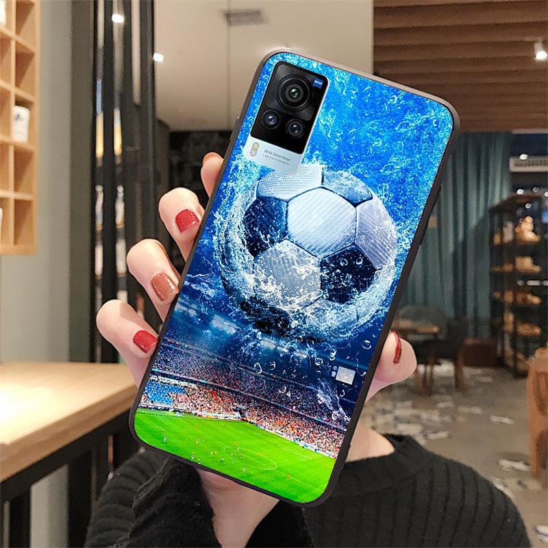 

Чехол для телефона с дизайном футбольного мяча для VIVO V21E V21 V23 V23E V2109 Y53S Y33S Y55 Y76 Y31 Y21 Y72 Y01 Y21S Y11S Funda Coque VIVO Y55 5G