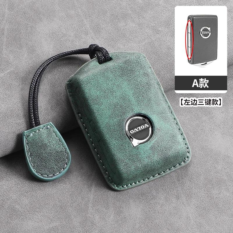 PU Leather Car Key Bag Protection Case for Volvo CX60 CX40 CX90 V40 V50 V70 S60 AWD RDESIGN S40 S90 T6 Car Accessories