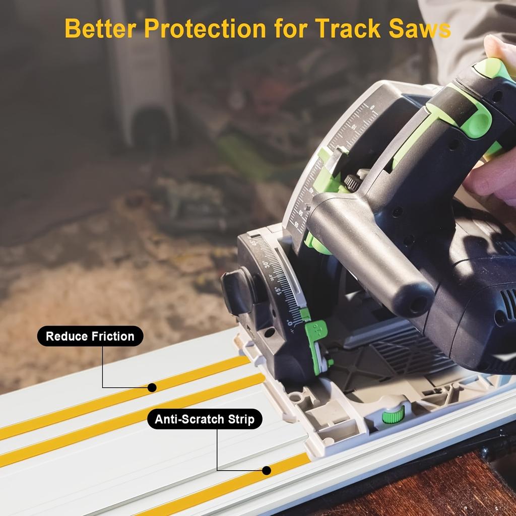 Allsome Track Saw Guide Rail Connector Kit for Woodworking Longer Cuts for Makita Festool Track Saws Compatible with Makita Festool Guide Rail System
