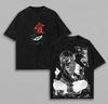 Gaara tričko Naruto Manga tričko Vintage vyprané Oversized Retro Anime Harajuku Streetwear Pánské grafické oblečení Top móda