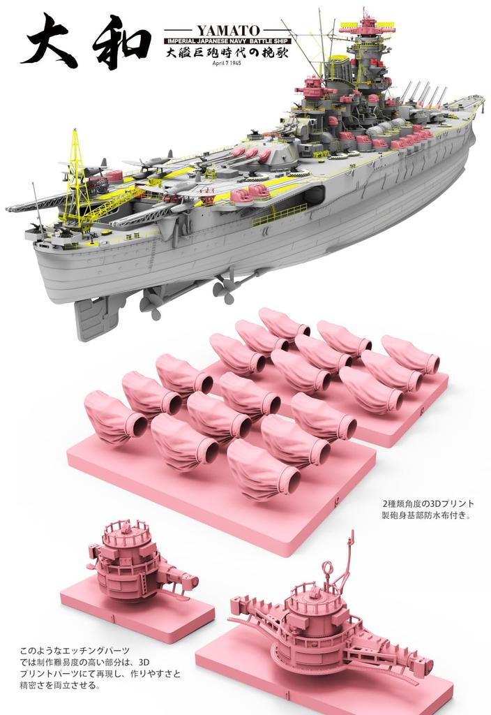 Border Model Japanese Navy Battleship Yamato 1945 Plastic Model BS004 1/350 (Ship)