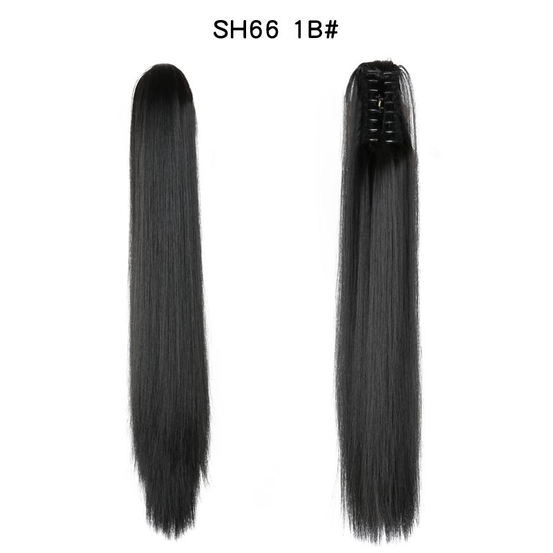 XINRAN Artificial Claw Ponytail Wig Fake Ponytail Wig Female Black Brown Hair Extension Long Stright Ponytail Mutiple Color To Choose