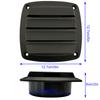 Simple Installation RV Vent Cover In Black For Clean Ventilation Exhaust Vent Ventilation Plate For Exhaust Ventilation