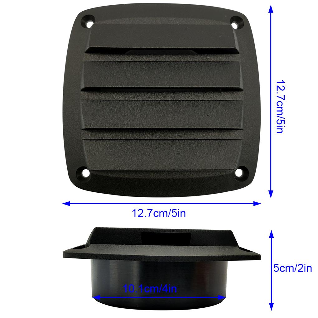 Simple Installation RV Vent Cover In Black For Clean Ventilation Exhaust Vent Ventilation Plate For Exhaust Ventilation