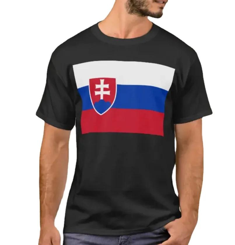 Flag of Slovakia TShirt Summer Cotton Short Sleeve ONeck Mens T Shirt New S3XL