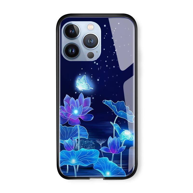 Tempered Glass Phone Case For iPhone 11 12 13 14 15 16 17 Redmi 10 12 14C Note10 Note14 Xiaomi 11Lite PocoC75 Soft Edge Shockproof Smooth Shell