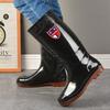 Military Security Men's Tall Rain Shoes Integrated Waterproof Men's Shoes Non-slip Soles Men's Water Shoes Labor Insurance Rubber Shoes Overshoes