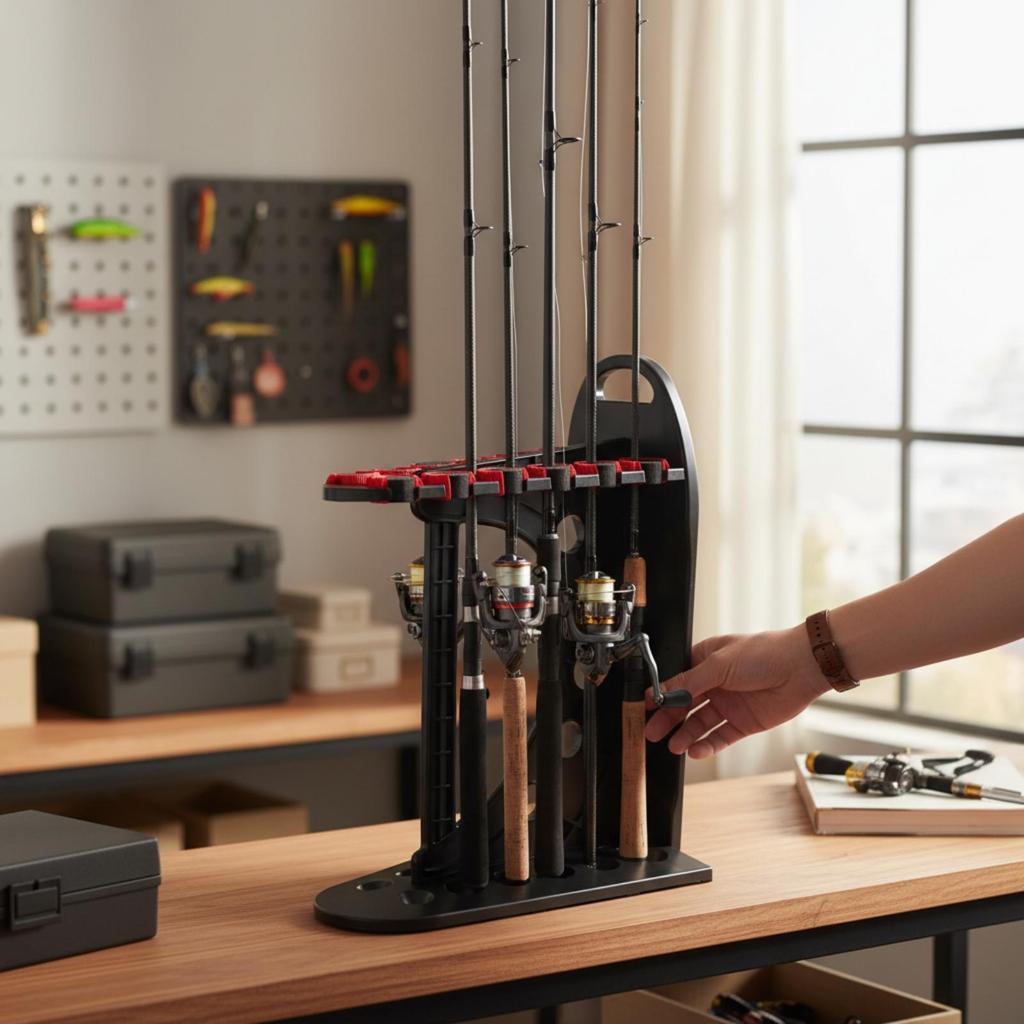 Fishing Rod Storage Rack Freestanding Untangledcostless