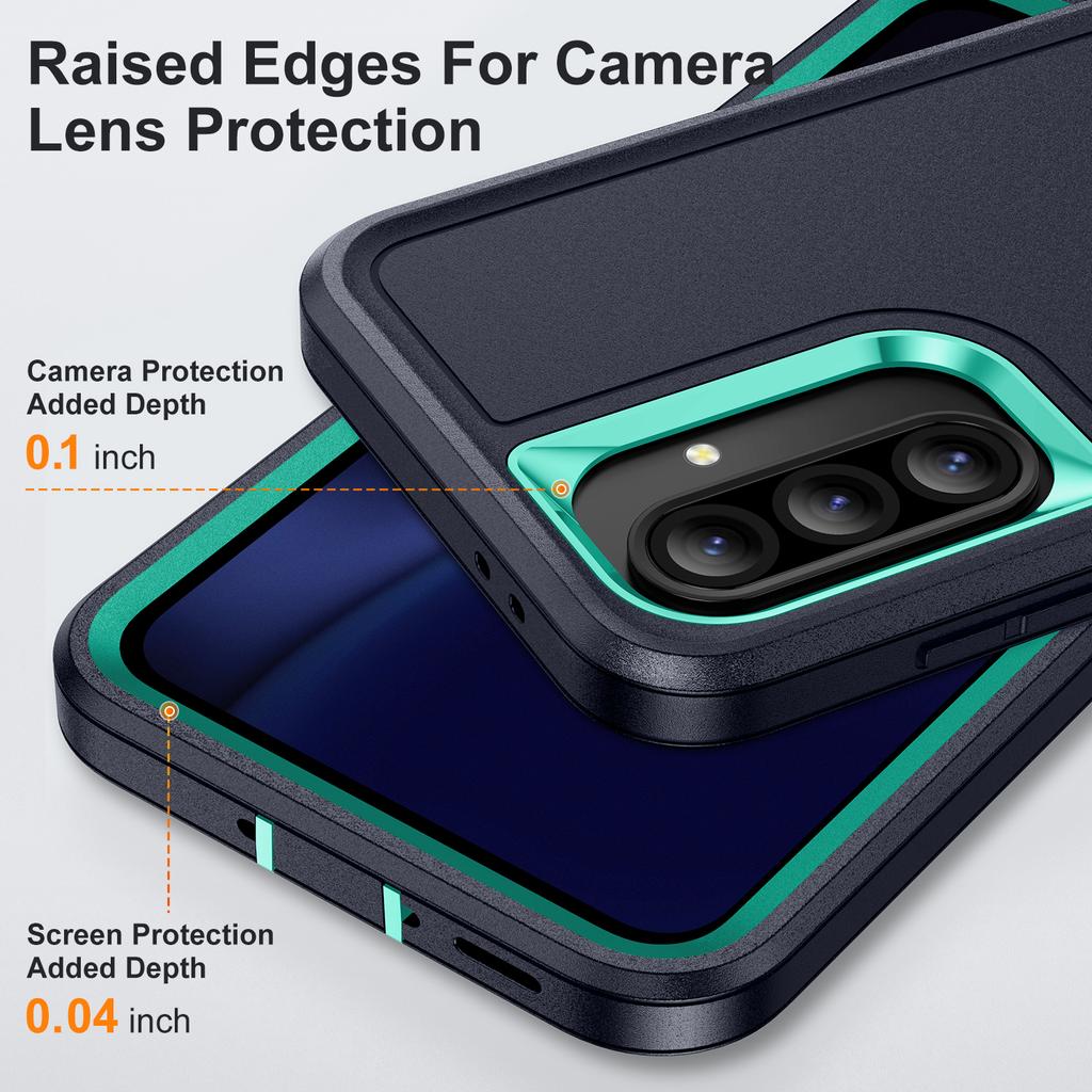 3 in 1 Heavy Armor Defend Phone Case For Samsung Galaxy A16 A26 A36 A56 5G A06 A14 A54 A15 A17 Hard Plastic Frame TPU Back Cover