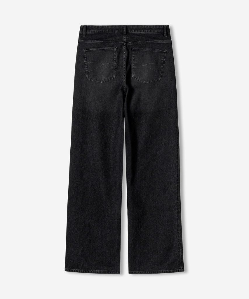 BELIER Mid-Wide Denim Pants - Dust Black
