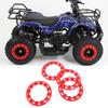 4 Stück 8 Zoll ATV Radzierblende Nabe   Dekor Kratzfeste Kunststoff-Radkappe Abdeckung   für Go-Kart