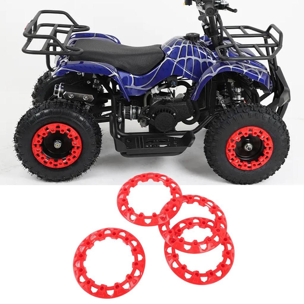 4 Stück 8 Zoll ATV Radzierblende Nabe   Dekor Kratzfeste Kunststoff-Radkappe Abdeckung   für Go-Kart
