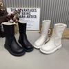 Autumn and winter new retro non-slip warm snow boots women's thick-soled heightened velvet versatile two-wear cotton boots