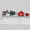 (50 Pcs/pack)Mini Christmas Tree Glove Chip Mixed Decorative Wood Chips Christmas Hanging Decoration Colorful Elk Gift Label DIY