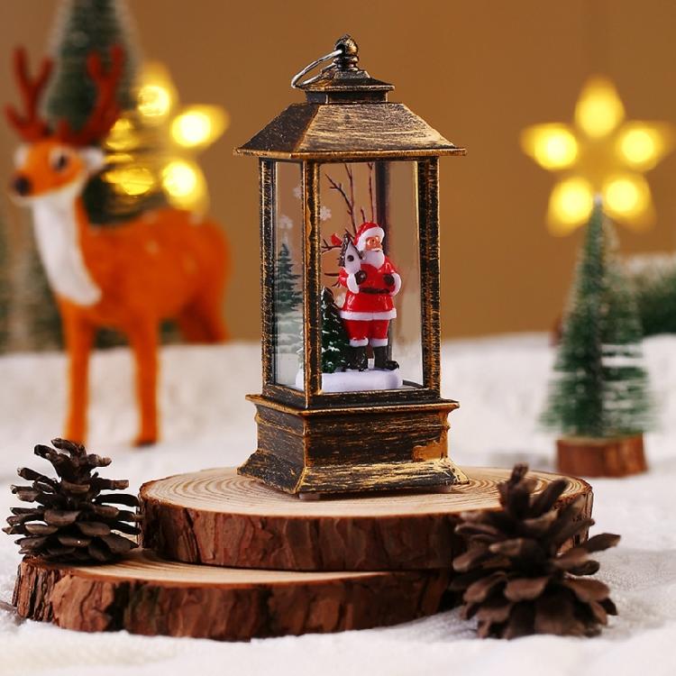 Santa-Claus/Xmas Tree/Snowman/Angel Glittering Lantern Christmas Gift for Kids