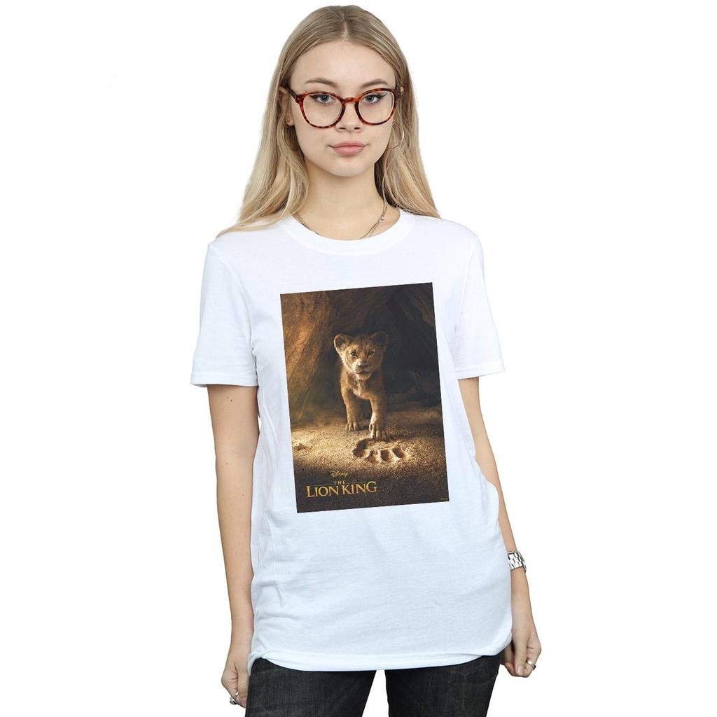 Disney Womens/Ladies The Lion King Movie Simba Poster Cotton Boyfriend T-Shirt