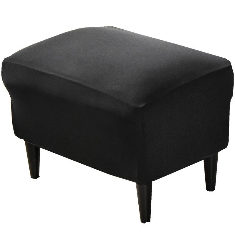 Ensfarget ottomansk trekk Spandex rektangel avføringstrekk Alt inkludert fotskammel Møbelbeskytter Sofa Fotstøtte Slipcovers