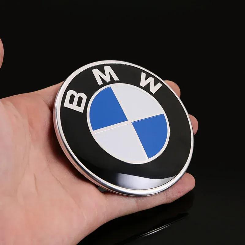 45/74/82mm/56mm/68mm Auto Car Styling Emblem Badge Front Rear Trunk steering wheel wheel hub cap Sticker For BMW accessory
