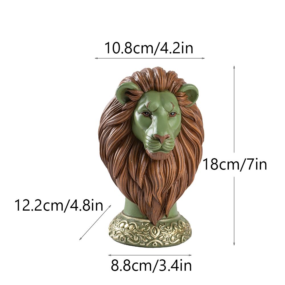Lion Reading Statue Scholar Animal Sculpture Book Lover Gift Library Decor Unique Desk Ornament Wisdom Bookworm Art Present