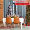 2D Flat Printing,2pcs Candy Cane Wonderland Popular Curtains Digital Printed Yarn Curtains Decorations Use for Living Room,
