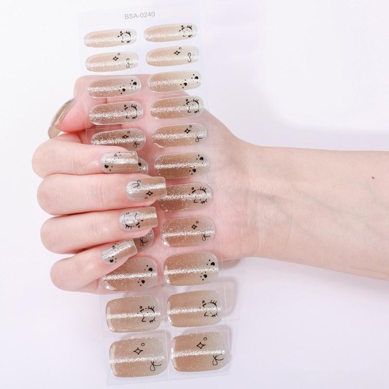 

Gel Manicure Strips Adhesive Nail Art No Light Curing Required Easy Application Manicure Fashionable Nail Designs
