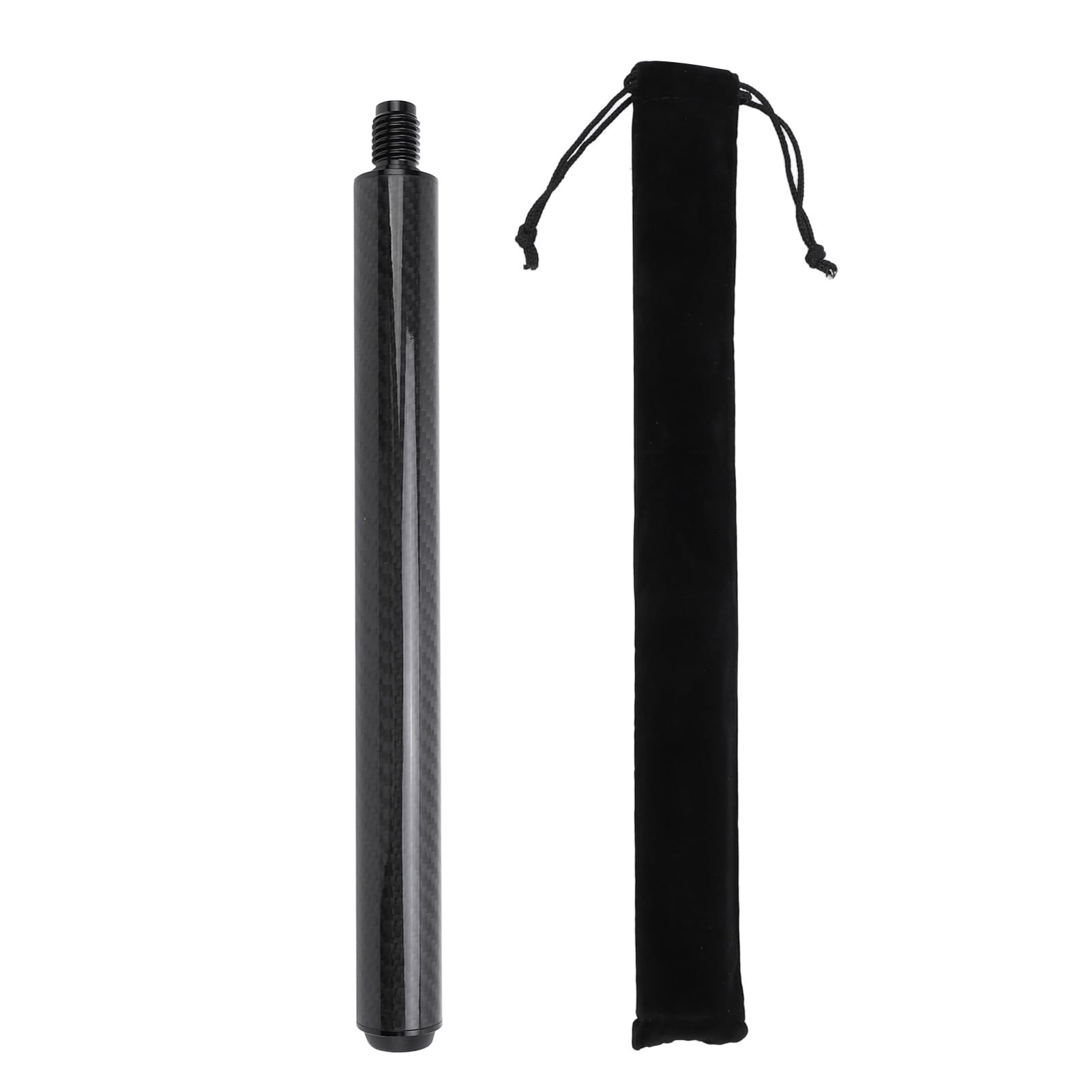 Carbon Fiber Pool Cue Billiard Pool Cue Extension with Storage Bag for Predator Pool Billiard Billiard Accessories Extension, 12-inch Cue, Extension,