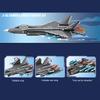 Non-Toxic Sembo Carrier Based Fighter Assemblage Building Blocks Kits Moc Military Aircraft Helicopter Model Bricks Kids Toys Children Gifts