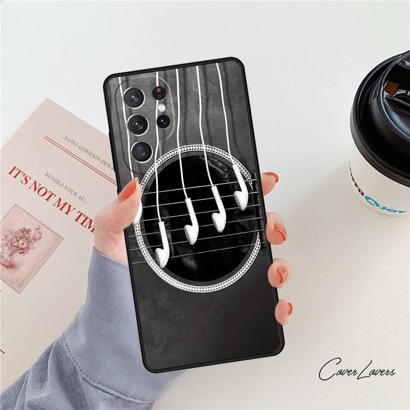 

Musical Violin Guitar phone case For Samsung Galaxy S24 S25 S23 S22 Ultra Note 10 20 Plus S20 S21 FE Cover Note10 Pro(Plus)