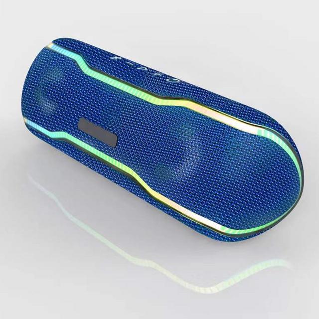 

Портативный стерео сабвуфер мощностью 25 Вт TWS caixa de som уличный беспроводной Bluetooth-динамик со светодиодной подсветкой 15 различных звуковых эффектов TF синий