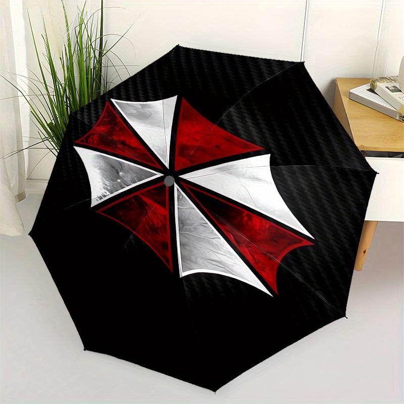 

1pc Resident Evil Umbrella Corporation Logo Umbrella with Plastic Handle,Suitable for All Seasons Home Travel Outdoor UmbrellaM1051