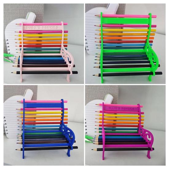 Pencil Storage Rack Multi-Layer Desk Organizer Durable Plastic Stationery Holder for Colored Pencils Crayons Markers Paintbrushes Large Capacity