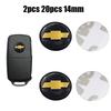 2 Stück 20 Stück Heißer Verkauf 14mm 3D Aluminium Auto Logo Schlüsselanhänger Dekoration Emblem Auto Schlüssel Abzeichen Aufkleber Zubehör