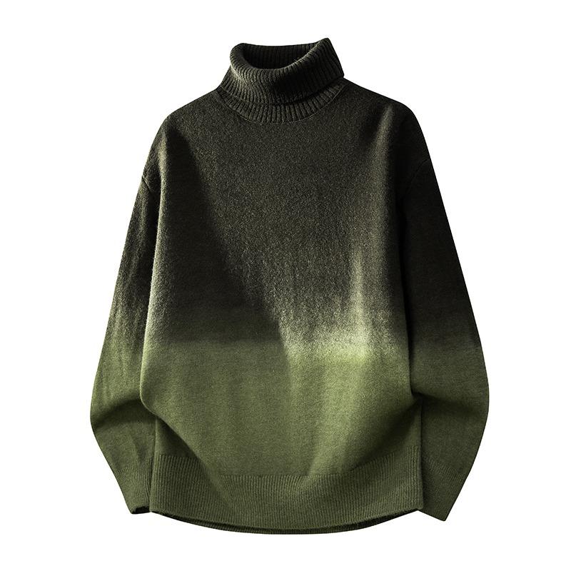 Winter Turtleneck Gradient Sweater Pullover Long-sleeved Loose Top