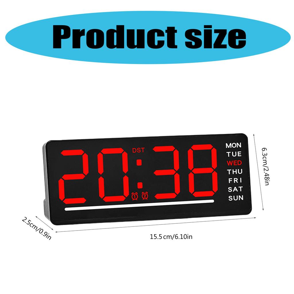 LED Digital Clock Featuring 12/24Hour Format And Automatic Night Modes Alarm Clock Perfect For Home Or Desk Use