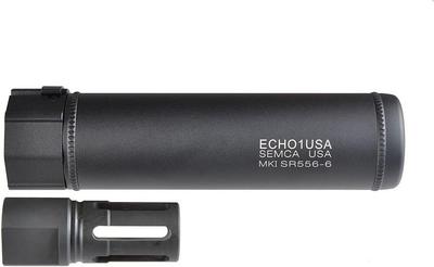 MADBULL Airsoft Echo1 MK1 QD Schalldämpfer 6 Zoll 14mm Linksgewinde Mündungsfeuerdämpfer E01-004