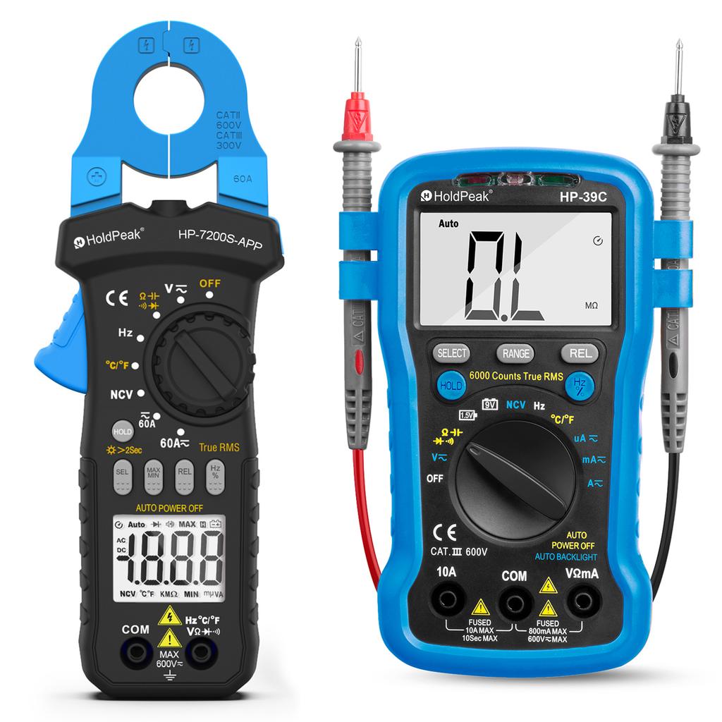 Best Bluetooth Clamp Meter For Beginners, AC/DC Voltage & Current, Non-Contact Voltage Detection,  Auto-Ranging Multimeter Tools