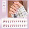 24Pcs Purple Bunny Design Full Coverage Press On Nails Artificial Removable Fake Nail Art Acrylic False Nails Finished