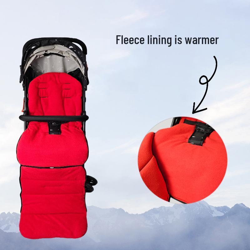 Winter Thickened Baby Stroller Footmuff & Cotton Pad Seat Cushion